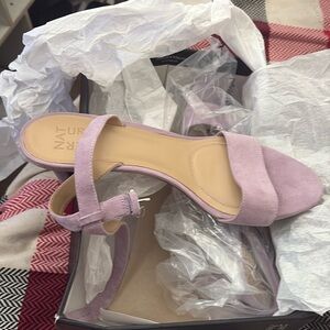 Lavender heels never been worn they were bought for wedding